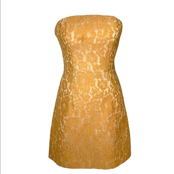 Keepsake Every Way Golden Yellow Strapless Lace - Picture 2 of 7